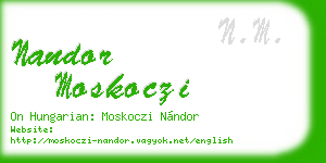 nandor moskoczi business card